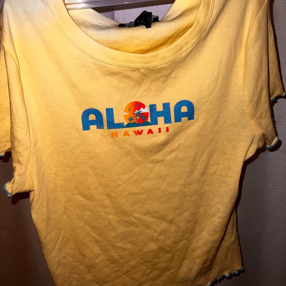 Yellow aloha shirt from Forever 21 New